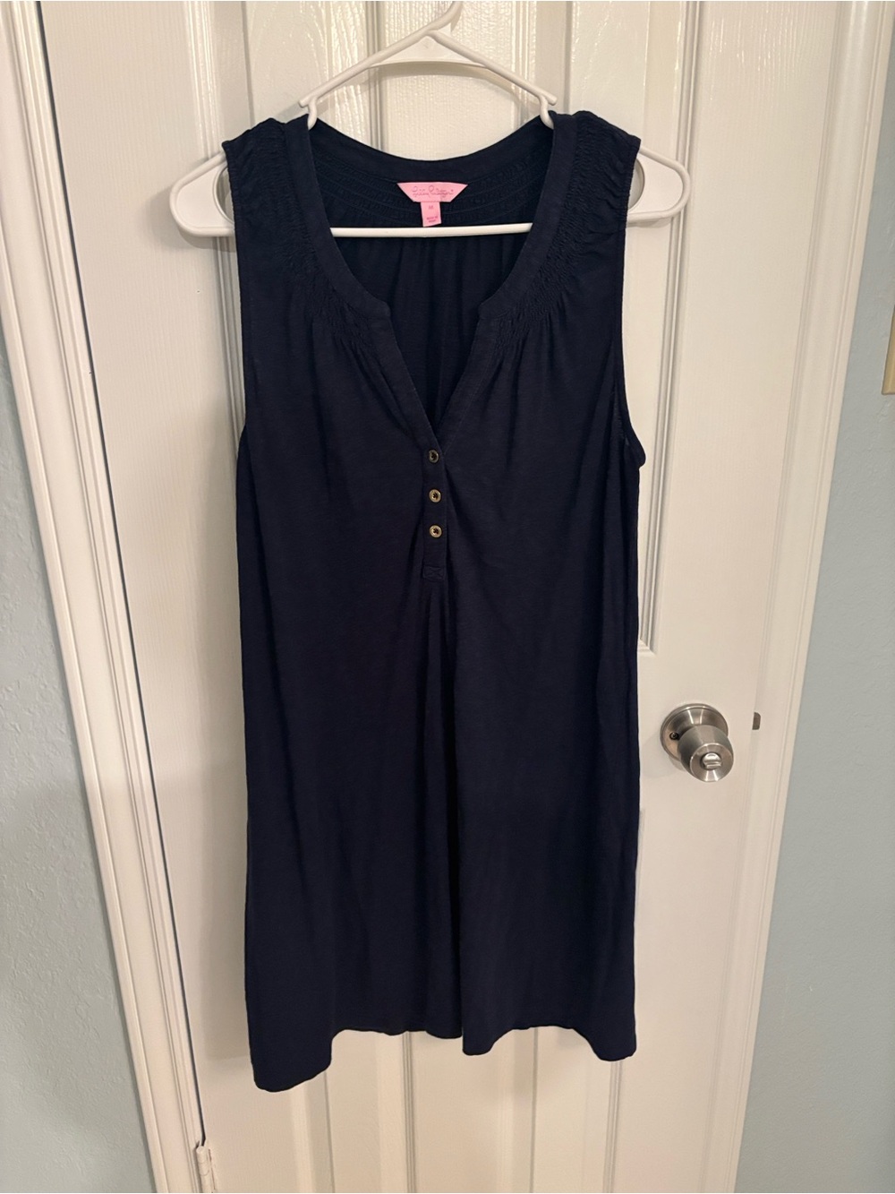 Lilly Pulitzer Essie Cotton dress size medium navy - Picture 6 of 7